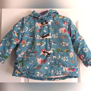 Baby Boden Blue Farm Print Jacket